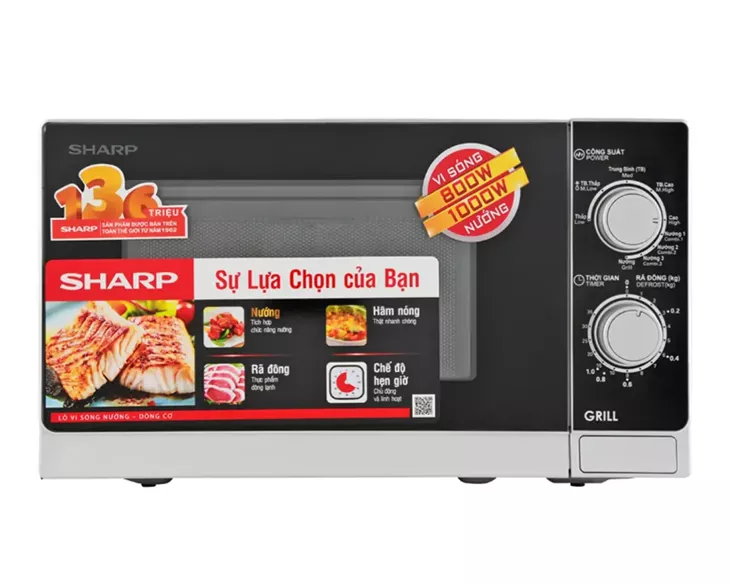 Lò vi sóng có nướng Sharp R-G222VN-S 20 lít