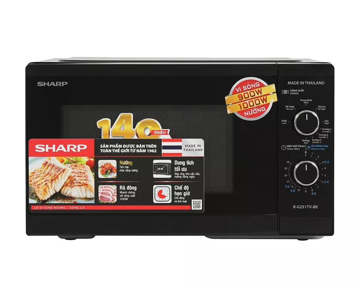 Lò vi sóng có nướng Sharp R-G251TV-BK 25 lít