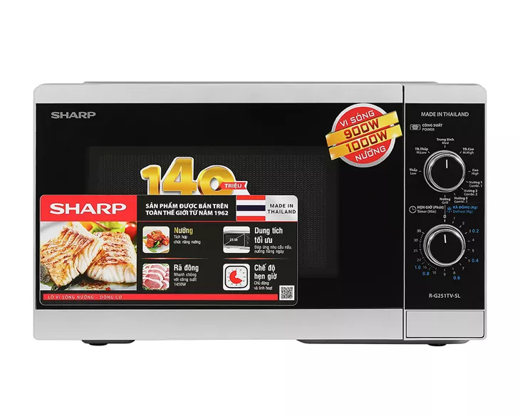 Lò vi sóng có nướng Sharp R-G251TV-SL 25 lít