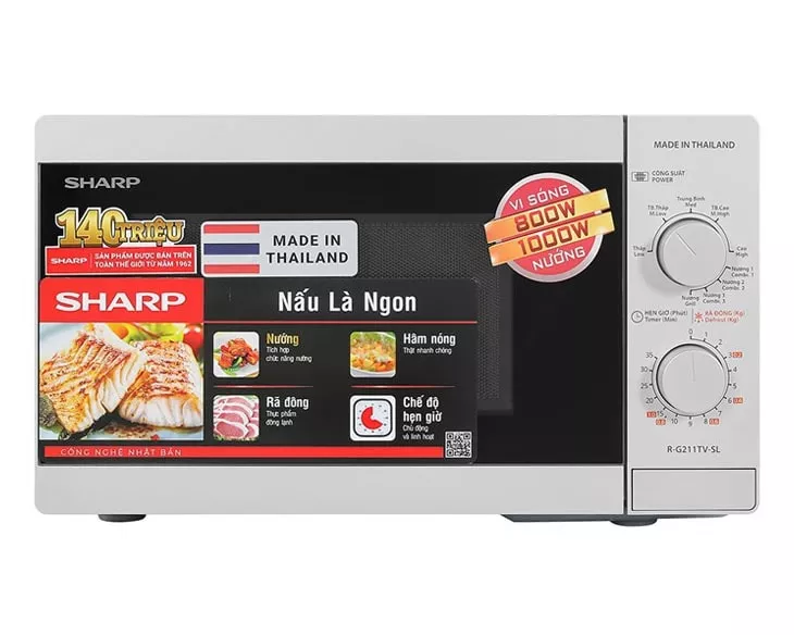 Lò vi sóng có nướng Sharp R-G211TV-SL