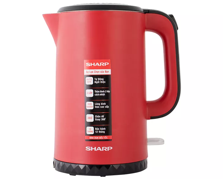 Bình đun siêu tốc 1.7 lít Sharp EKJ-17EVPS-RD