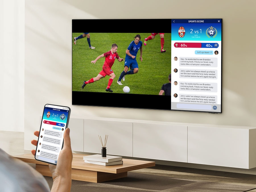 Chế độ Multi View giúp bạn xem 2 màn hình trên tivi 
