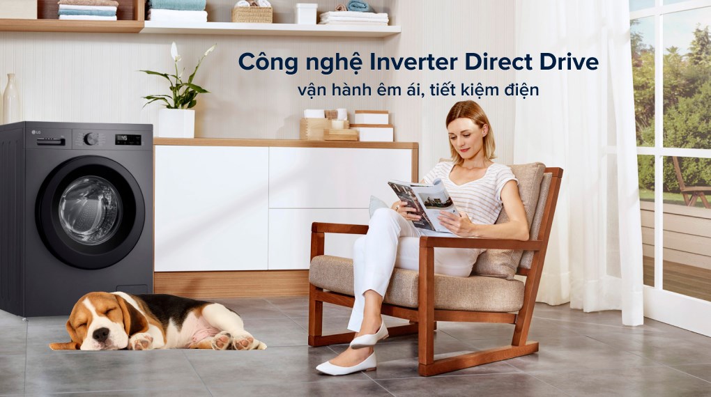Máy giặt LG Inverter 9 kg FB1209S6M - Công nghệ tiết kiệm điện