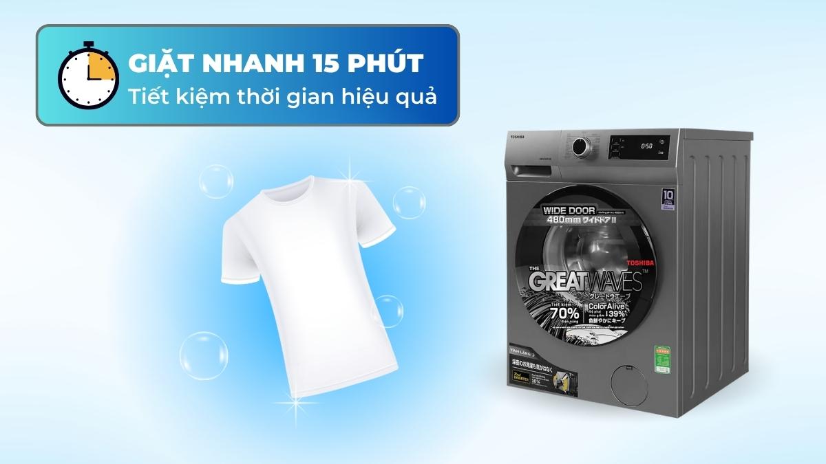 Giặt sạch áo quần tinh tươm chỉ 15 phút