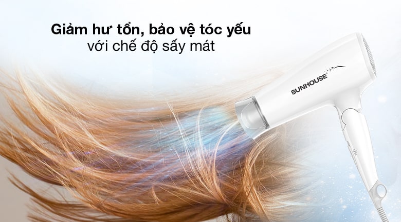 Máy sấy tóc Sunhouse SHD2309 - Giảm hư tổn, bảo vệ tóc yếu