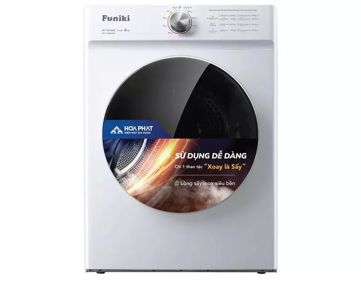 Máy sấy thông hơi Funiki 8 kg HD V680AW