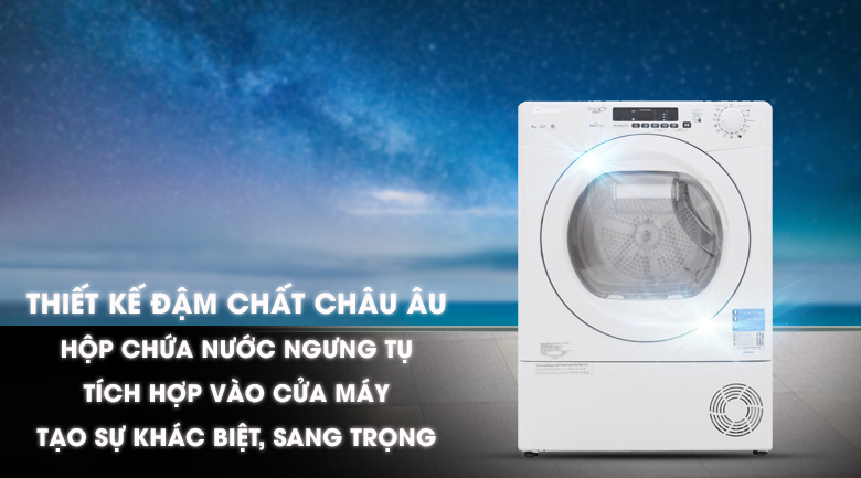 Máy sấy Candy 9 Kg GVS C9DE-S - Kiểu dáng Châu Âu