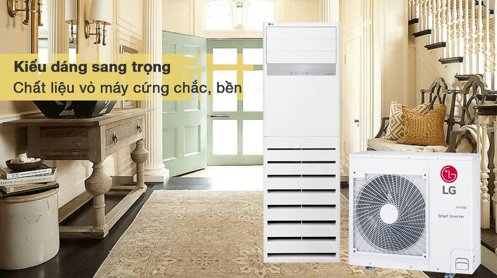 Điều hòa tủ đứng LG Inverter 30000 BTU ZPNQ30GR5E0 - Thiết kế sang trọng, chất liệu vỏ máy cao cấp, bền 