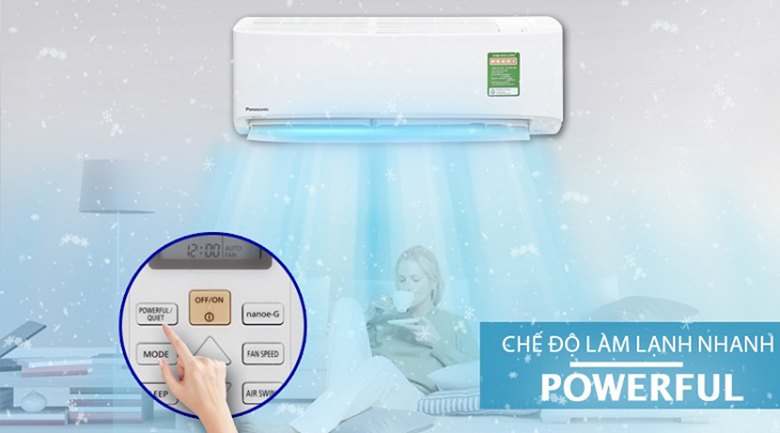 Tìm hiểu chế độ Powerful trên điều hòa Inverter CU/CS-U24ZKH-8 | Shopdieuhoa.com