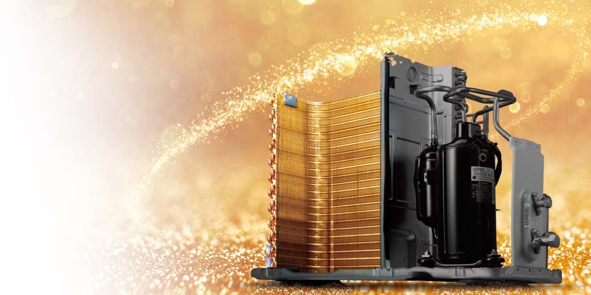 Dàn tản nhiệt lá nhôm phủ lớp Gold Fin bền bỉ