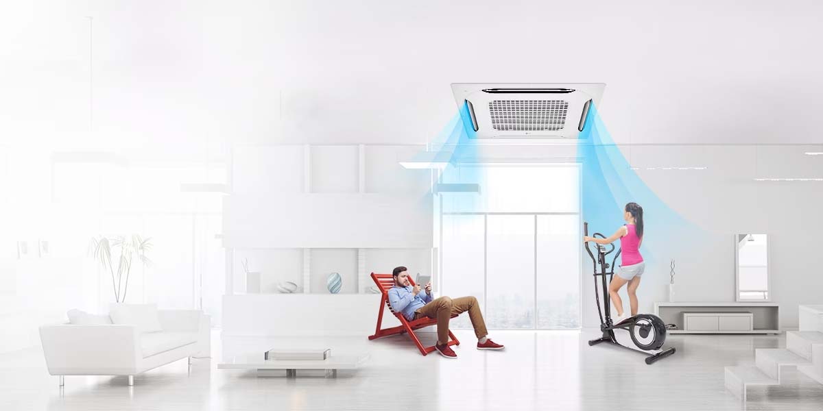 Thổi gió 4 hướng - Phân phối hơi lạnh đồng đều