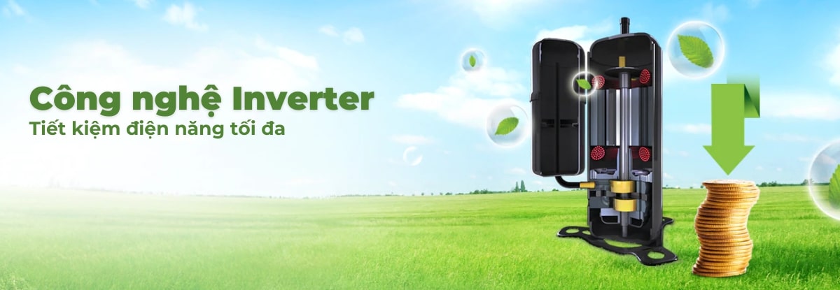 Máy lạnh âm trần LG sử dụng công nghệ Inverter tiết kiệm điện
