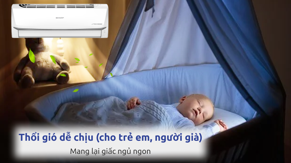Điều hòa Sharp Inverter 9000 BTU AH-X10ZEW - Chế độ thổi gió dễ chịu