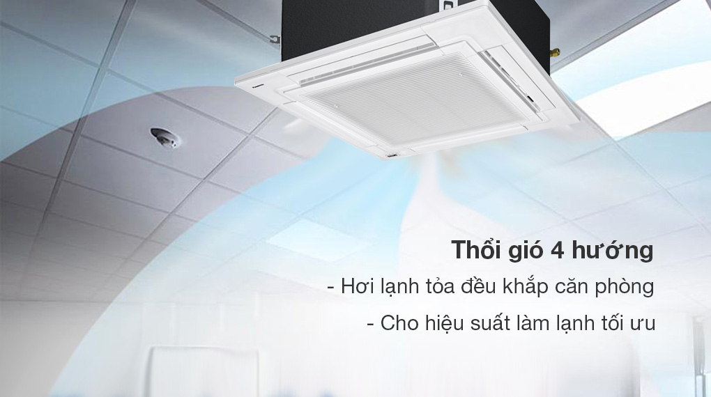 Máy lạnh âm trần Panasonic Inverter 2 HP S-1821PU3H/U-18PR1H5 - Thổi gió 4 hướng tỏa hơi lạnh đều khắp căn phòng, nâng cao hiệu suất hoạt động