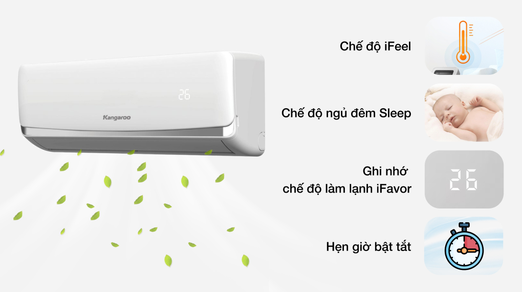 Máy lạnh Kangaroo 2 HP KGAC18CN - Chế độ ngủ đêm