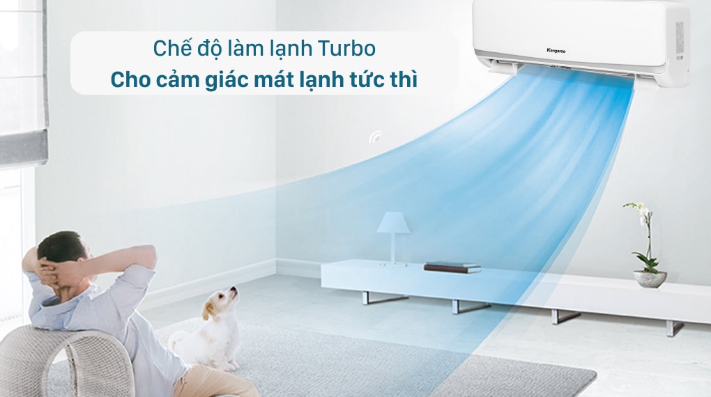 Máy lạnh Kangaroo 1.5 HP KGAC12CN - chế độ làm lạnh Turbo