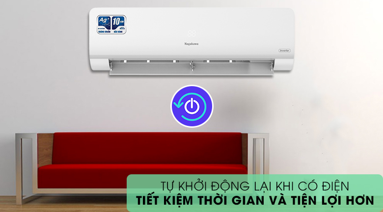 Máy lạnh Nagakawa NIS-C18R2H10 - tự khởi động lại