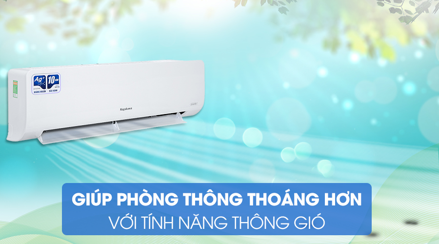 Máy lạnh Nagakawa NIS-C18R2H10 - thông gió