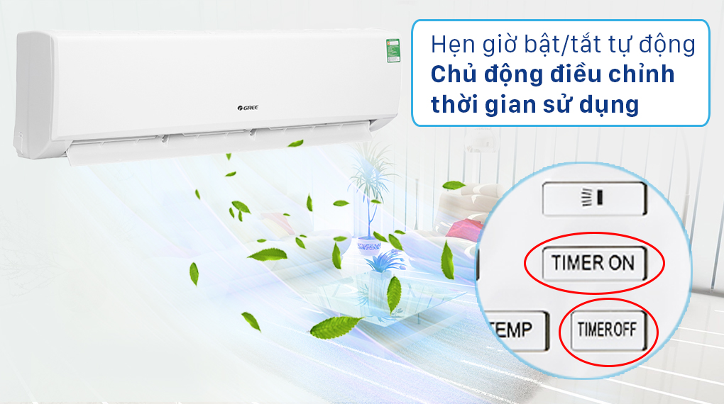 Máy lạnh Gree 2.5 HP GWC24KE-K6N0C4 - Hẹn giờ