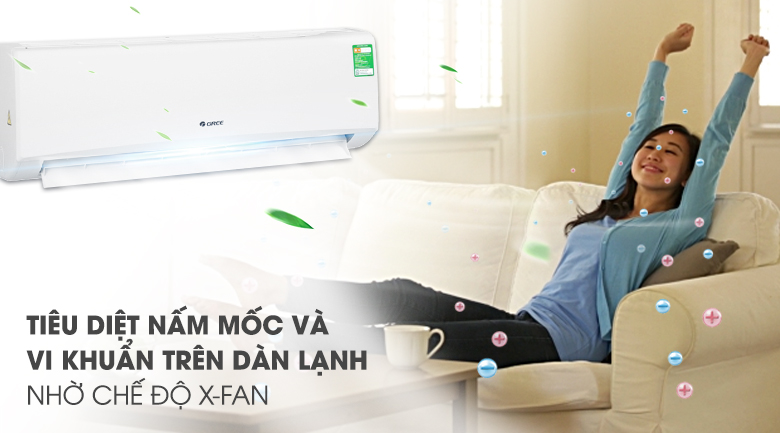 Ngăn ngừa nấm mốc, vi khuẩn phát triển với tính năng sấy khô dàn lạnh X-Fan