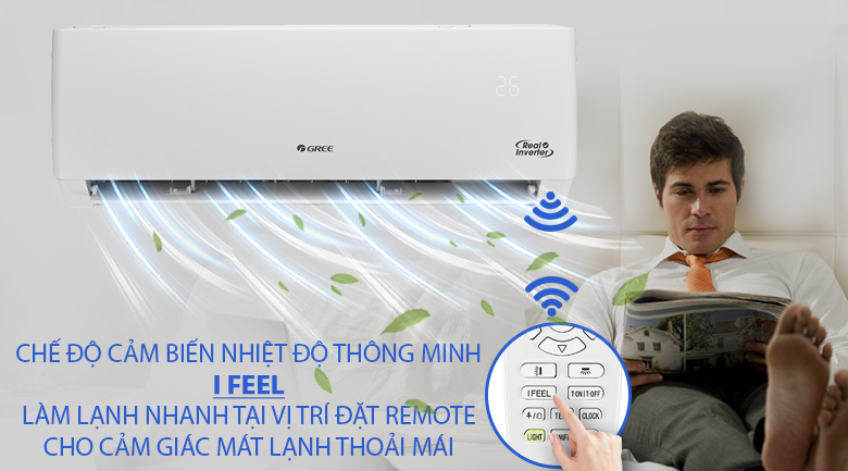 Máy lạnh Gree Inverter 2 HP GWC18PC-K3D0P4 - Công nghệ I-Feel 