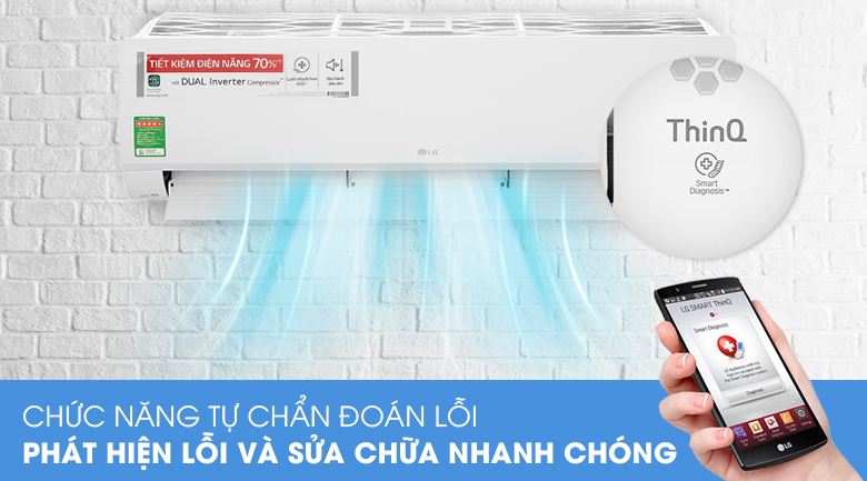 Máy lạnh LG Inverter 2 HP V18API1 - Chẩn doán lỗi