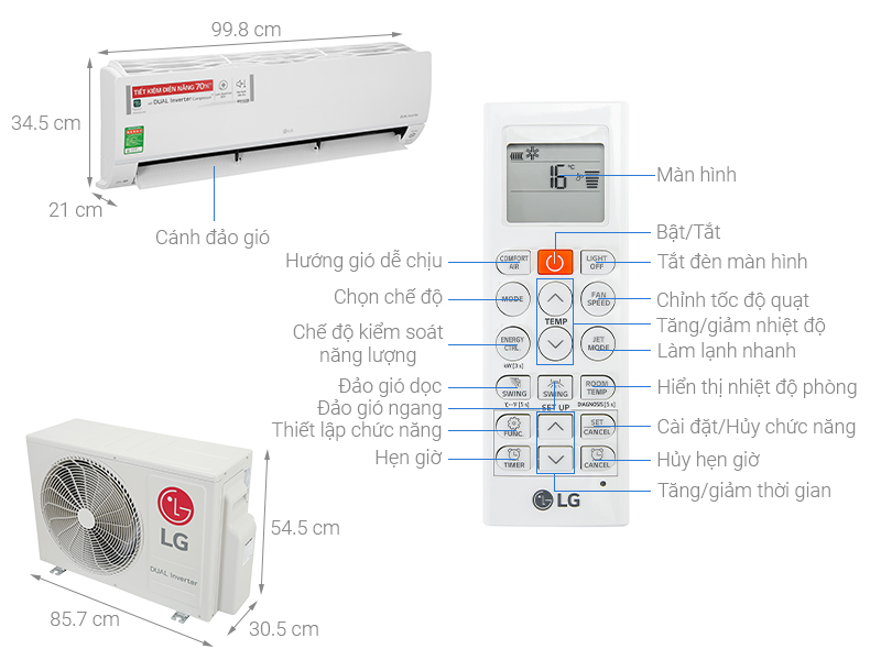 Máy lạnh LG Inverter 2 HP V18API1