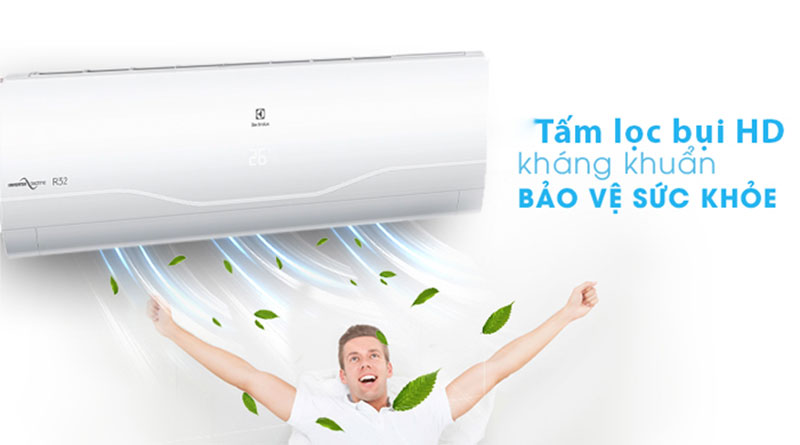 Bộ lọc bụi HD kháng khuẩn khử mùi của máy lạnh Inverter ELectrolux ESV18CRO-B1