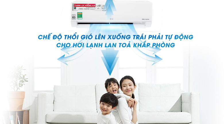 Chế độ gió tự động - Máy lạnh LG Wifi Inverter 1.5 HP V13APF