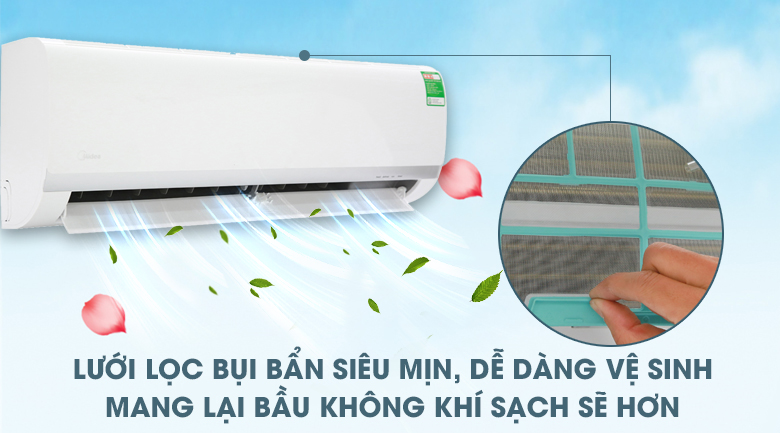 Bộ lọc bụi HD - Máy lạnh Midea 1 HP MSAF-10CRN8 