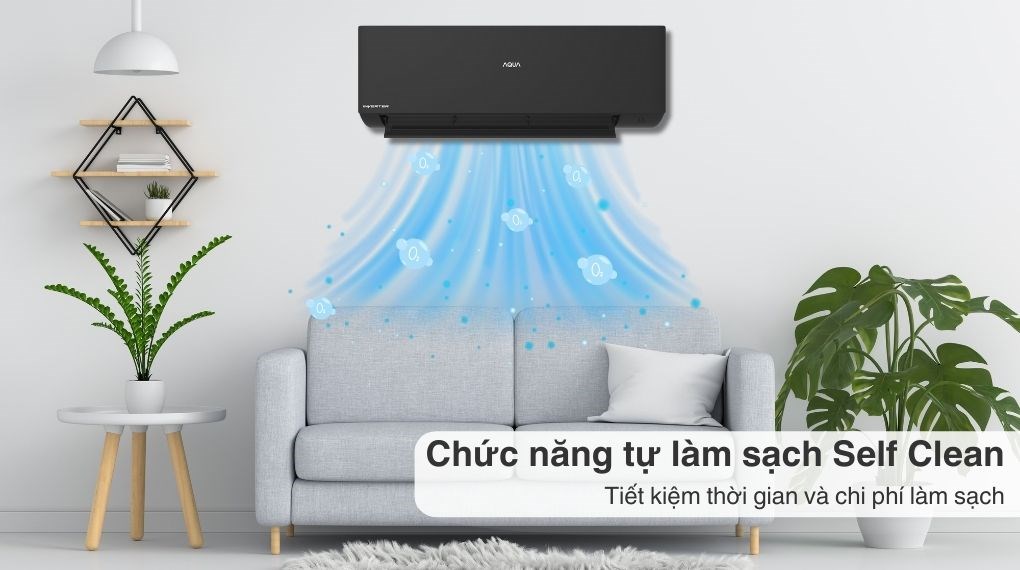 Máy lạnh Aqua Inverter 1 HP AQA-RUV10SAW - tiện ích Self Clean
