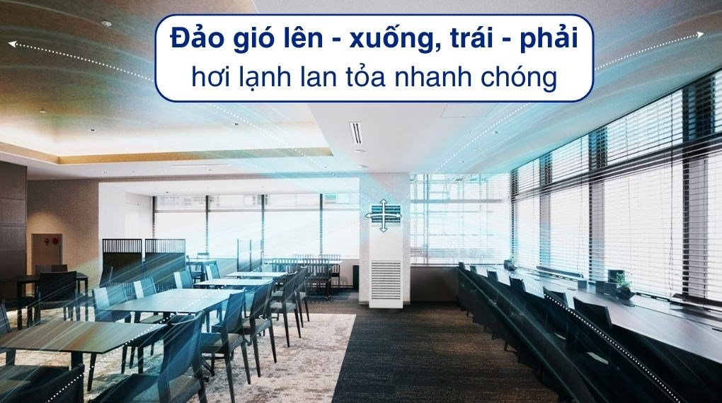 Cơ chế đổi gió - Máy lạnh tủ đứng Samsung Inverter 3 HP AC030BNPDKC/TC