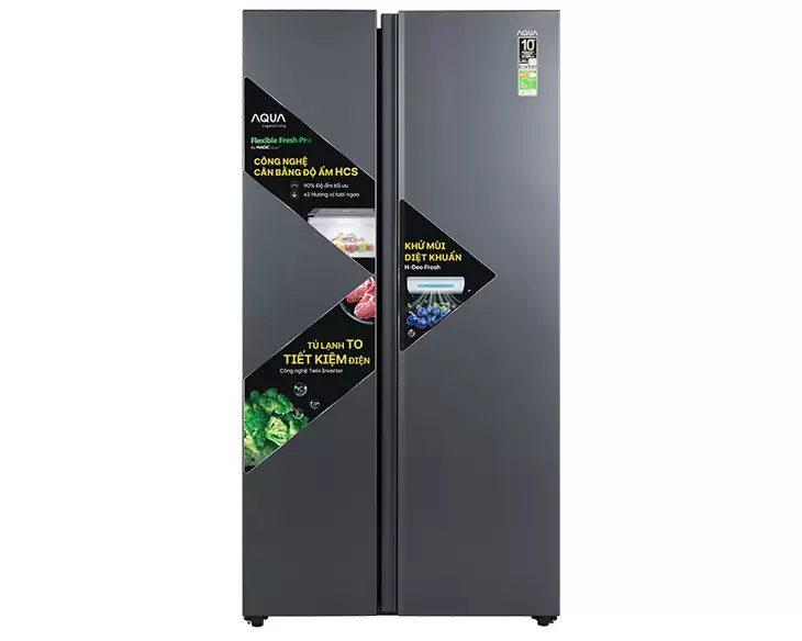 Tủ lạnh Aqua Inverter 646 lít AQR-S682XA(SLB)