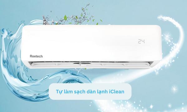Máy lạnh Reetech 1.5 HP RT12-DF-BT/RC12-DF-BT Tự làm sạch dàn lạnh iClean